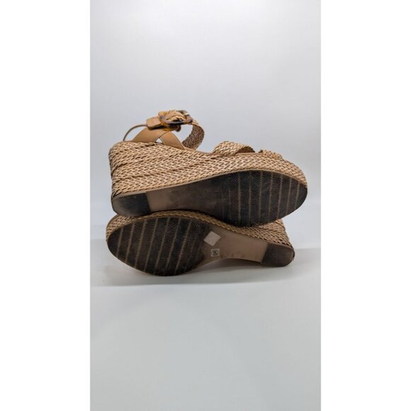 CL by Laundry Brown Wicker Wedges - Picture 6 of 6